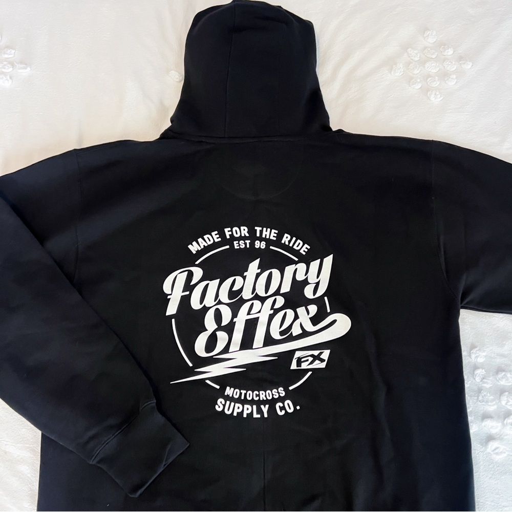 NEW w: Tags: Factory Effex FX Black & White Graphic Hoodie Sweatshirt